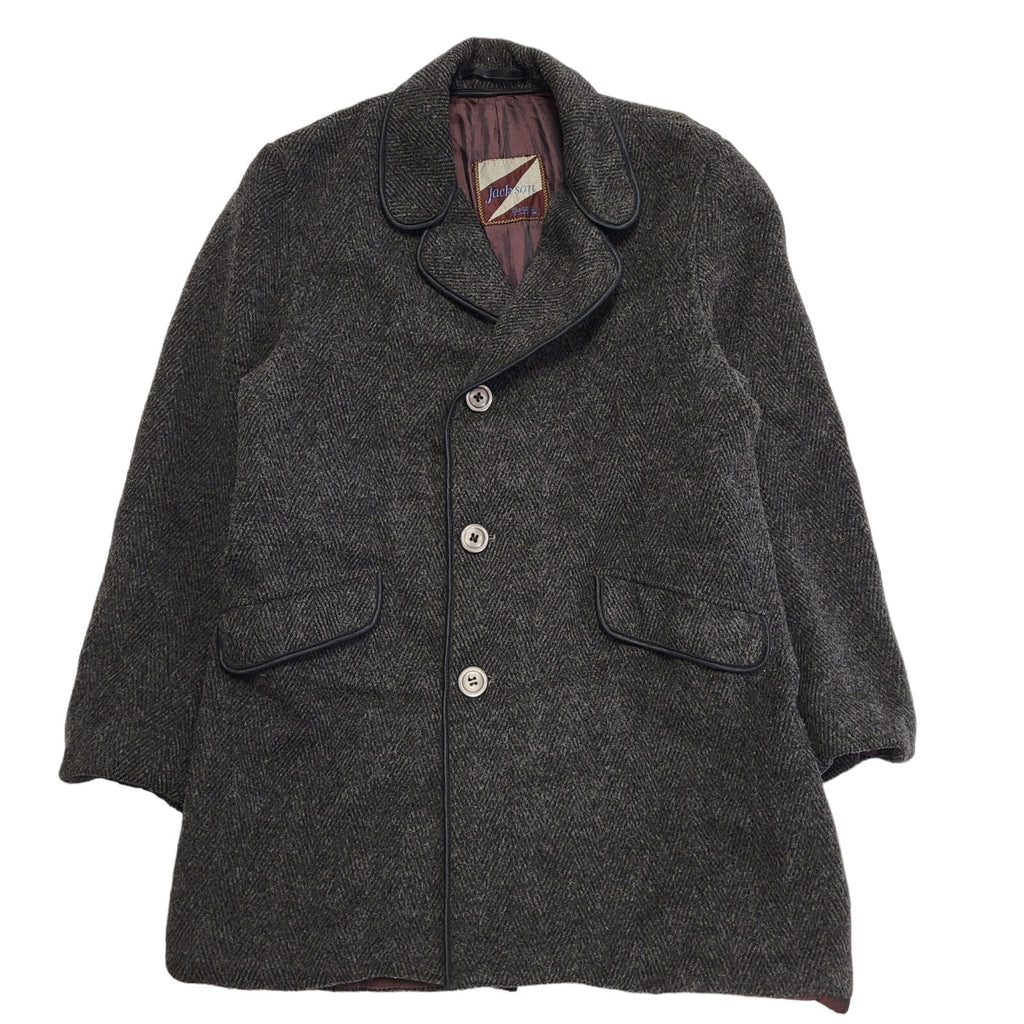 Jackson 90s Dark Grey Wool Coat Men's Size Medium