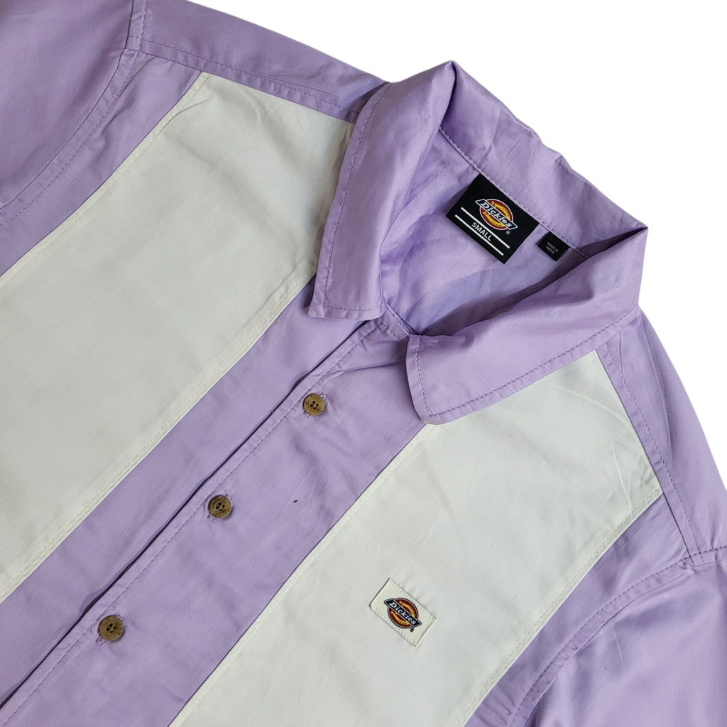 Dickies Westover Y2k Shirt Purple White Striped Retro Bnwt Uk Men's Size S