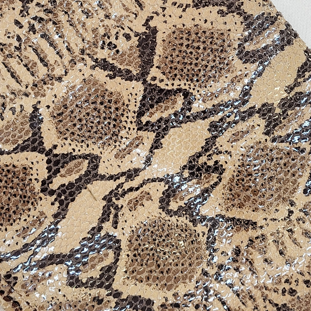 Next Brown Animal Print Leather Clasp Shoulder Bag Uk Women's Size 6" x 10"