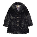 Voulez Vous 80s Vintage Black Faux Fur Coat Uk Women's Size 14