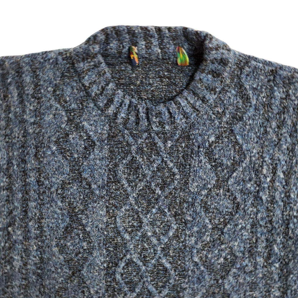 Vintage 90's Blue Acrylic Over-sized Jumper UK Women's Size 12