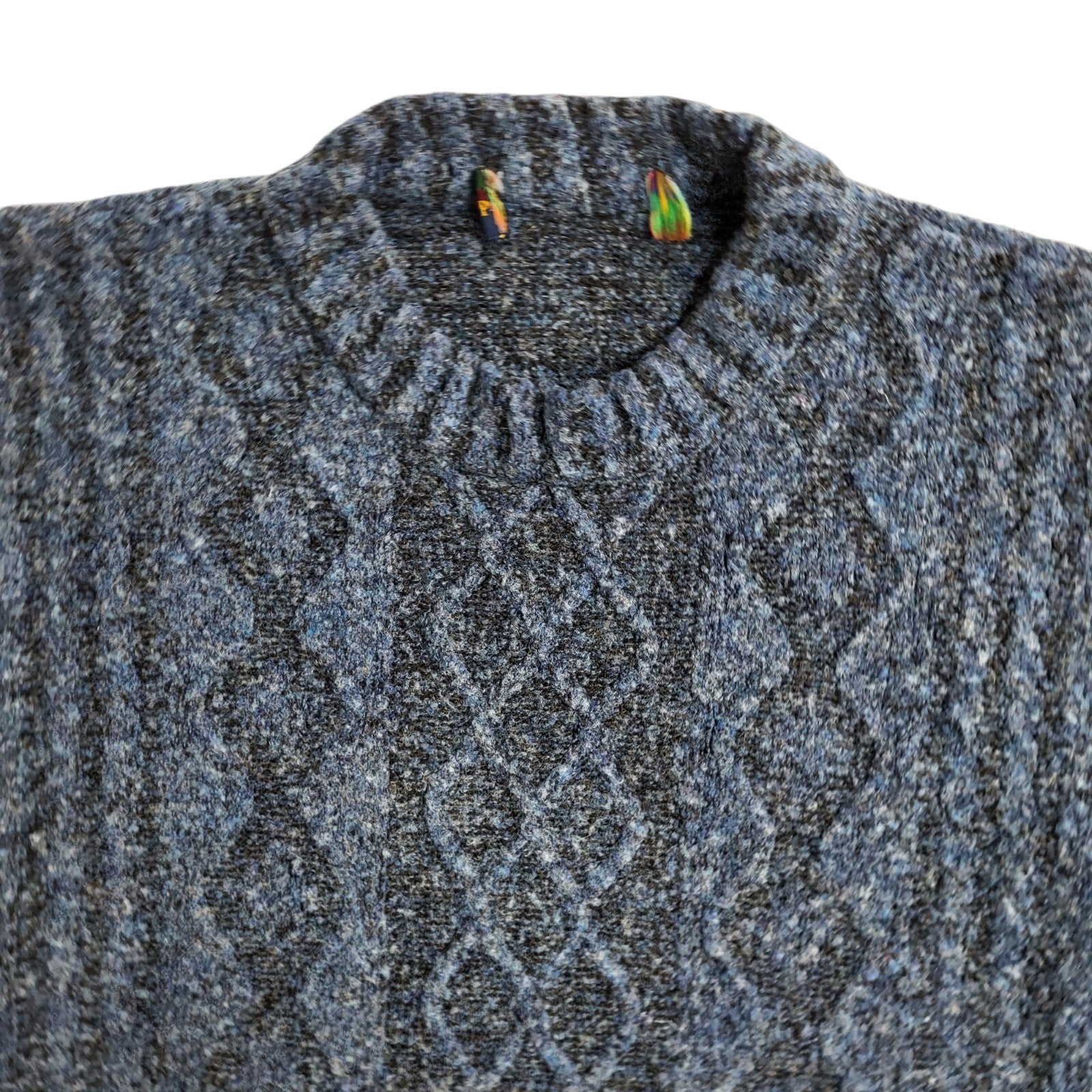 Vintage 90's Blue Acrylic Over-sized Jumper UK Women's Size 12