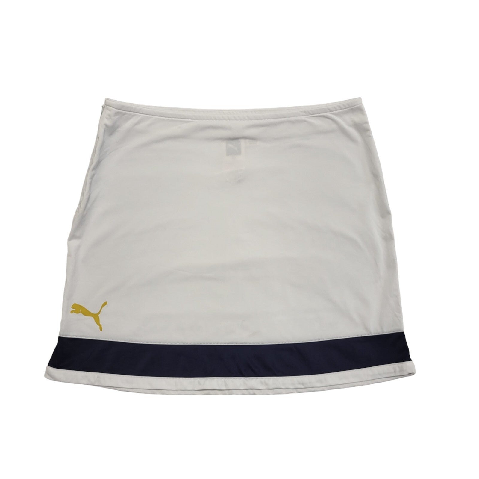 Puma Y2K Vintage White A-Line Sports Zip Up Skirt Womens UK Size Large
