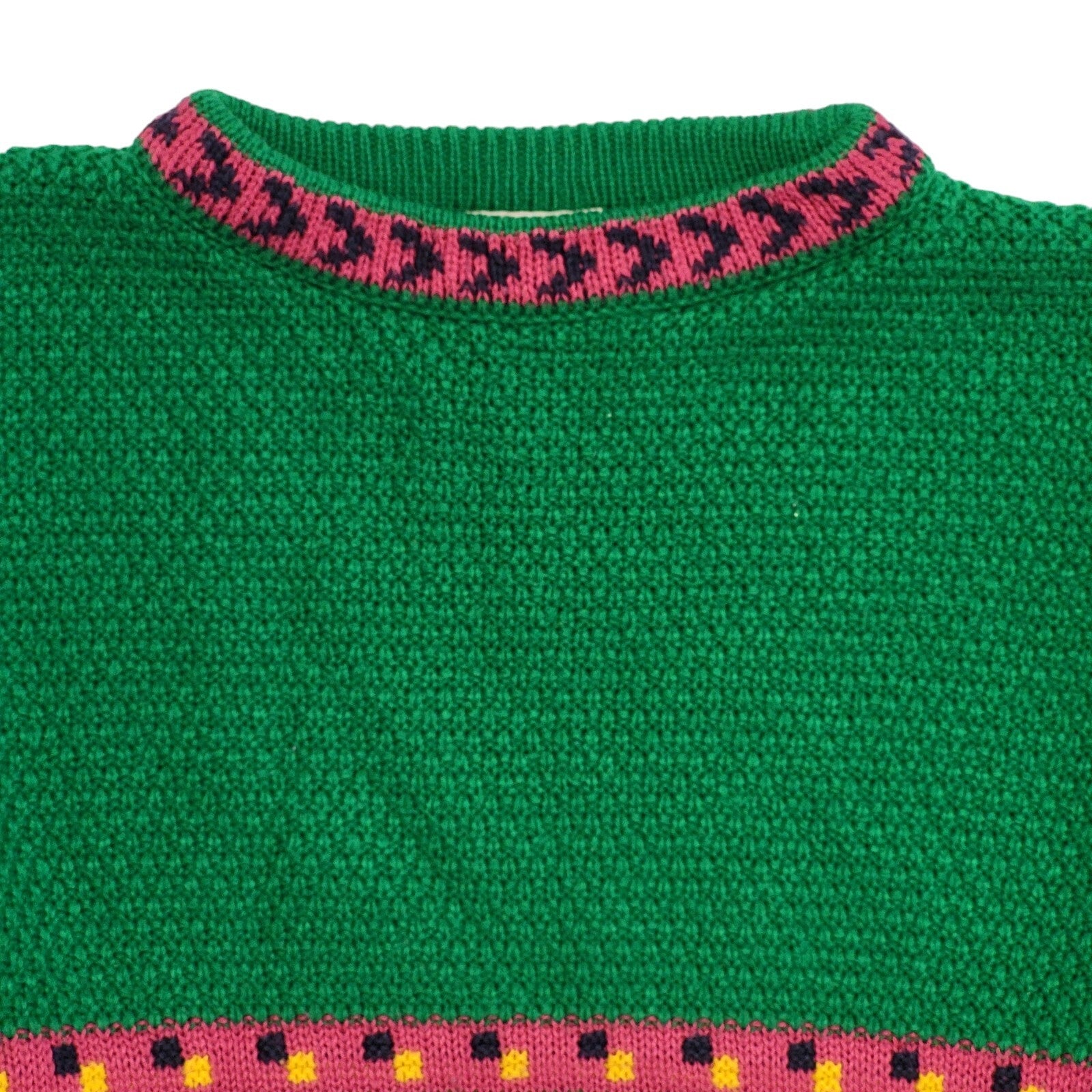 Next Preppy 90's Green Tassel Knit Long Sleeve Jumper Girls 5/6 Years