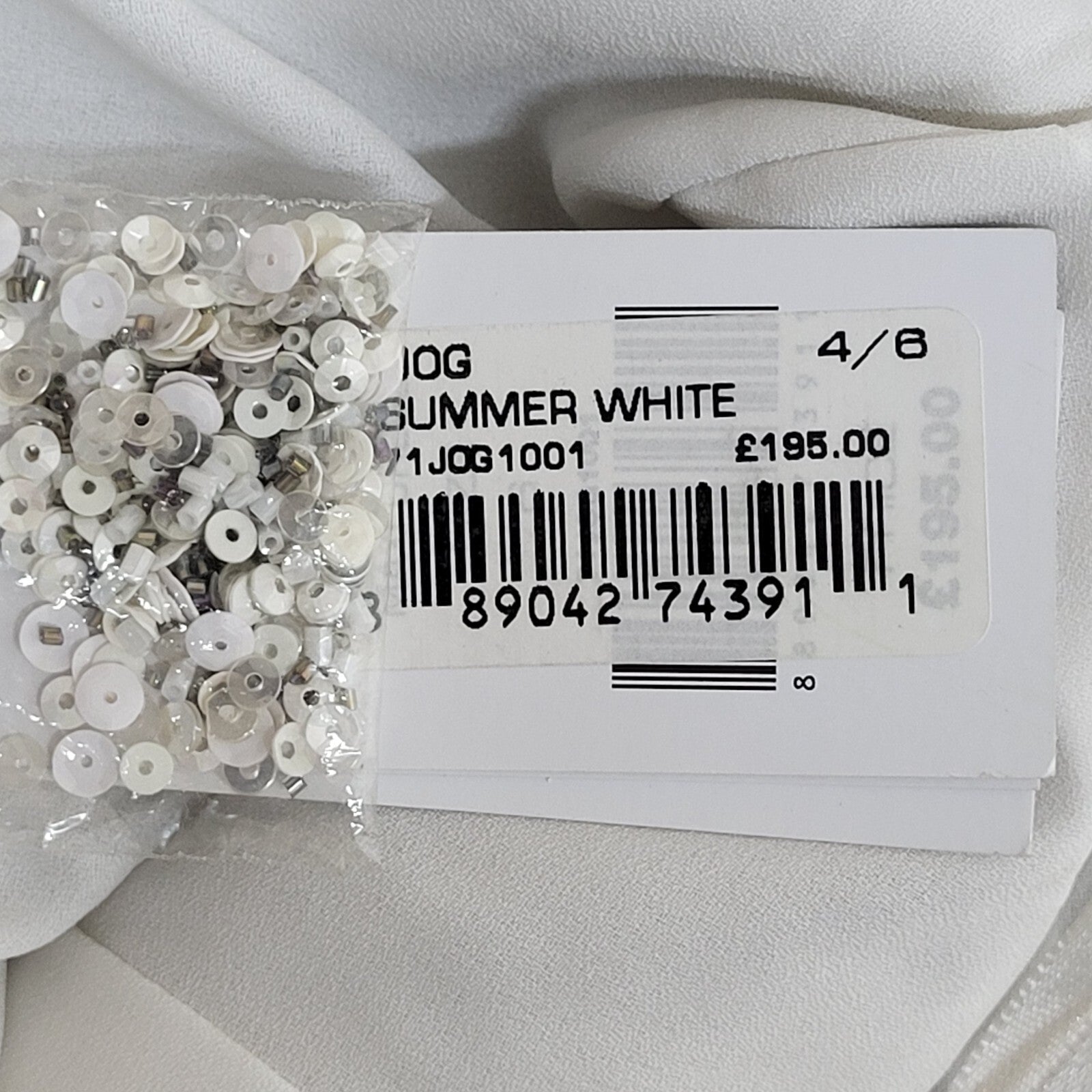 French Connection White Embellished Evening Dress BNWT Women's UK Size 6