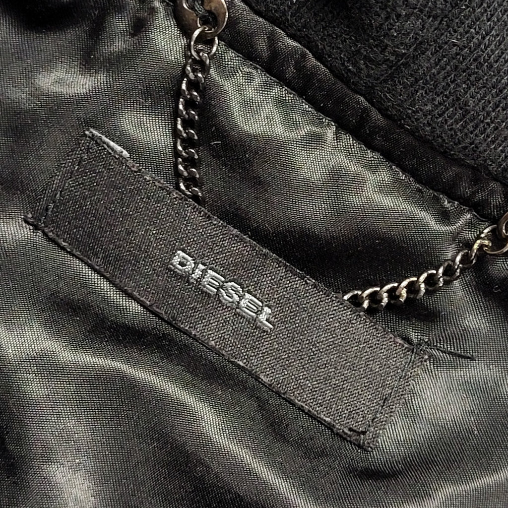 Diesel Black Zipped Hooded Jacket Uk Women's Size 10