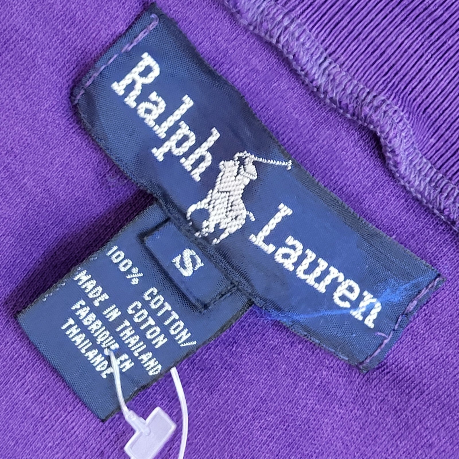 Ralph Lauren Purple Roll Neck Y2K Long Sleeve Jumper UK Women's Size S