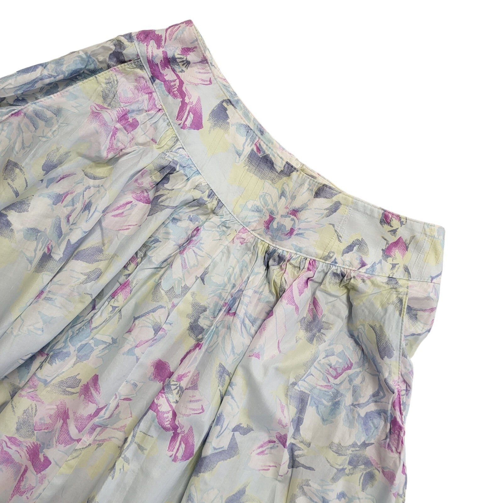 St Michael Vintage 80's Multicoloured Floral Midi Skirt Womens UK Size 10 W27