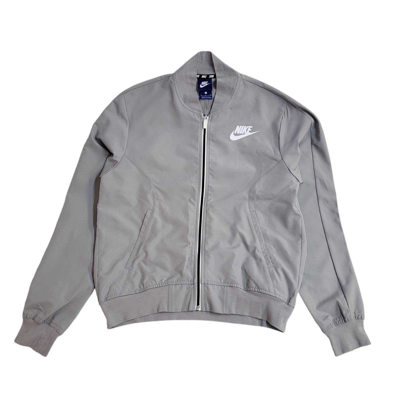 Nike Grey Full Zip Sports Modern Tracksuit Top Jacket UK Men's Size S
