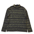 70s Vintage Hutchisons Black & Gold Roll Neck Jumper Women's Size M Eu 38