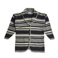 Essence 90s Vintage Grey Striped Button Up Cardigan UK Women's Size 16