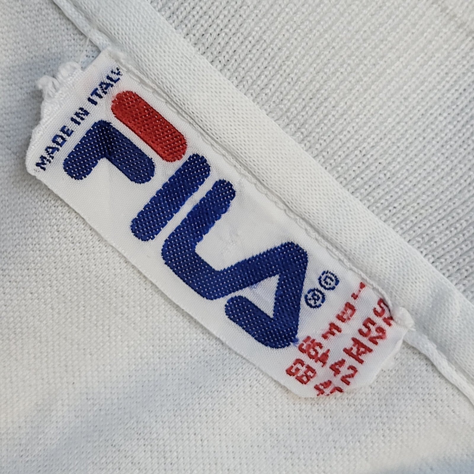 Fila 90s Vintage White Sport Market Lodi Sports Short Sleeve Polo Shirt Men's m