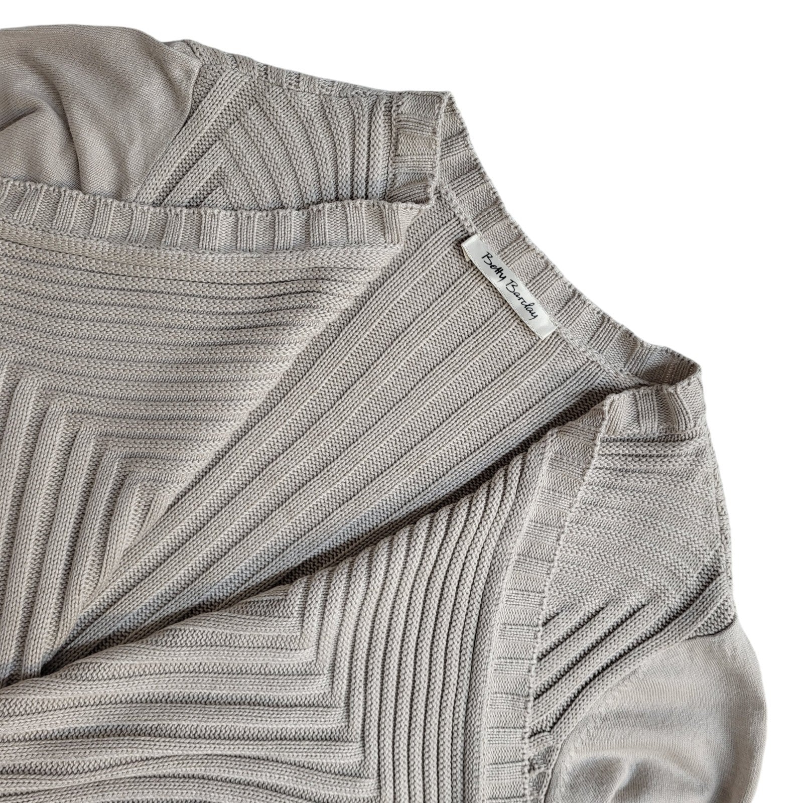 Betty Barclay Vintage 90's Beige Open Knitted Cardigan UK Women's Size 14