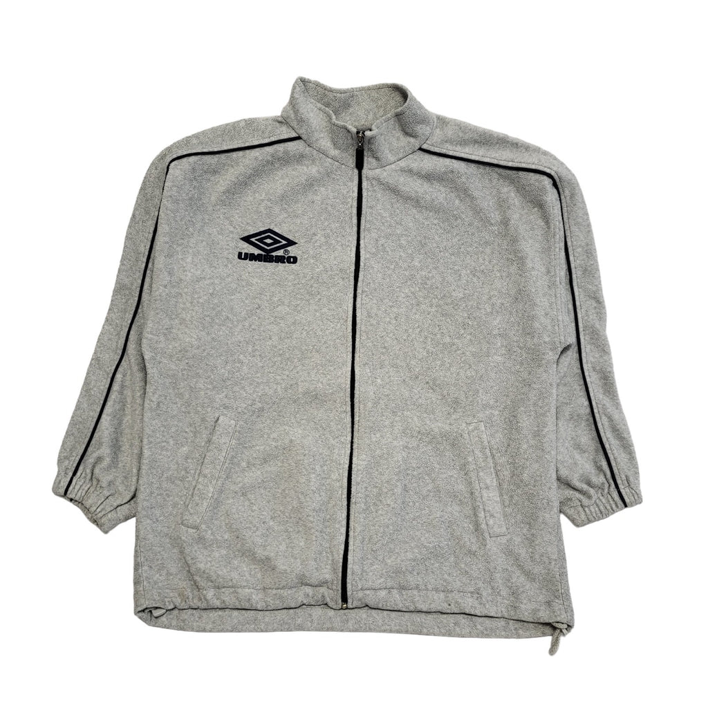 Umbro Grey Vintage 90's Fleece Track Top Jacket UK Men's Size XL