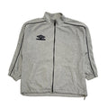 Umbro Grey Vintage 90's Fleece Track Top Jacket UK Men's Size XL