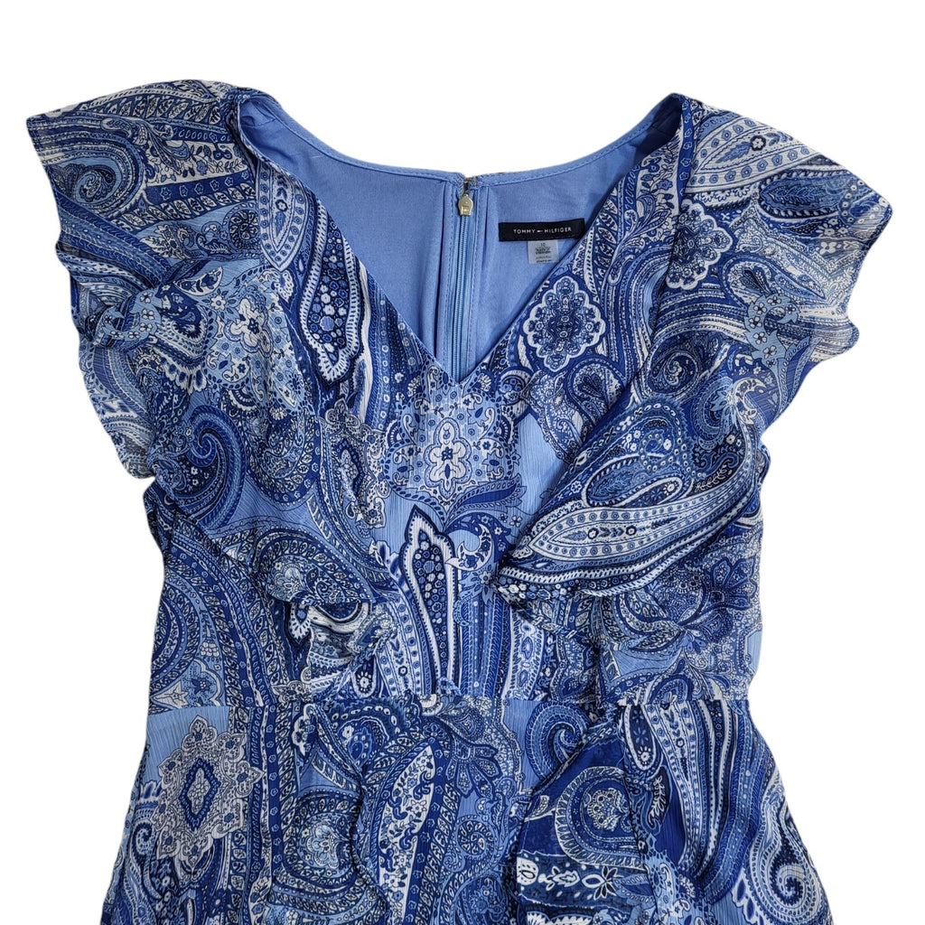 Tommy Hilfiger Vintage 90s Blue Sleeveless Dress Uk Women's Size 10