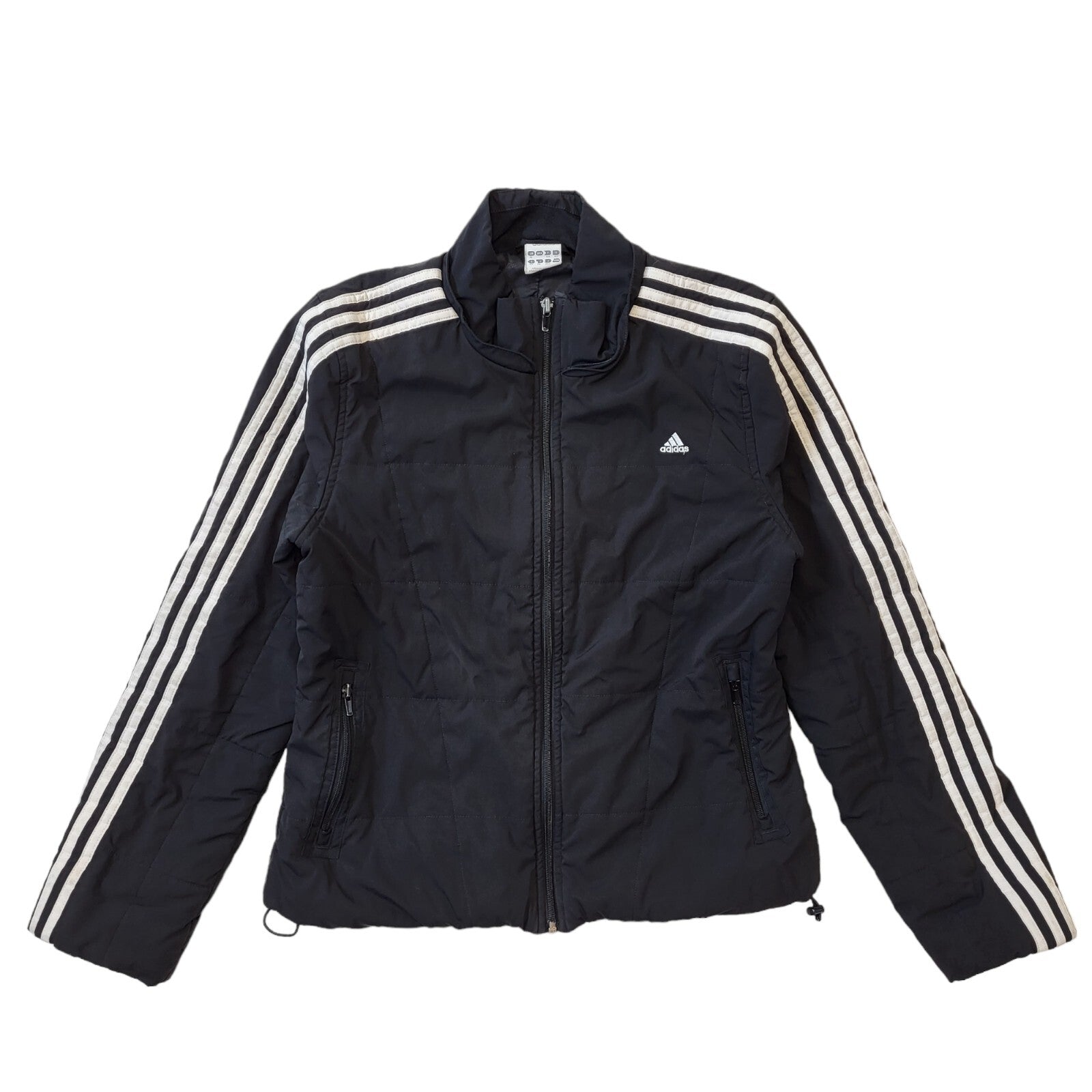 Adidas Y2K Vintage Black & White Zipped Up Sports Jacket Women's Size 16