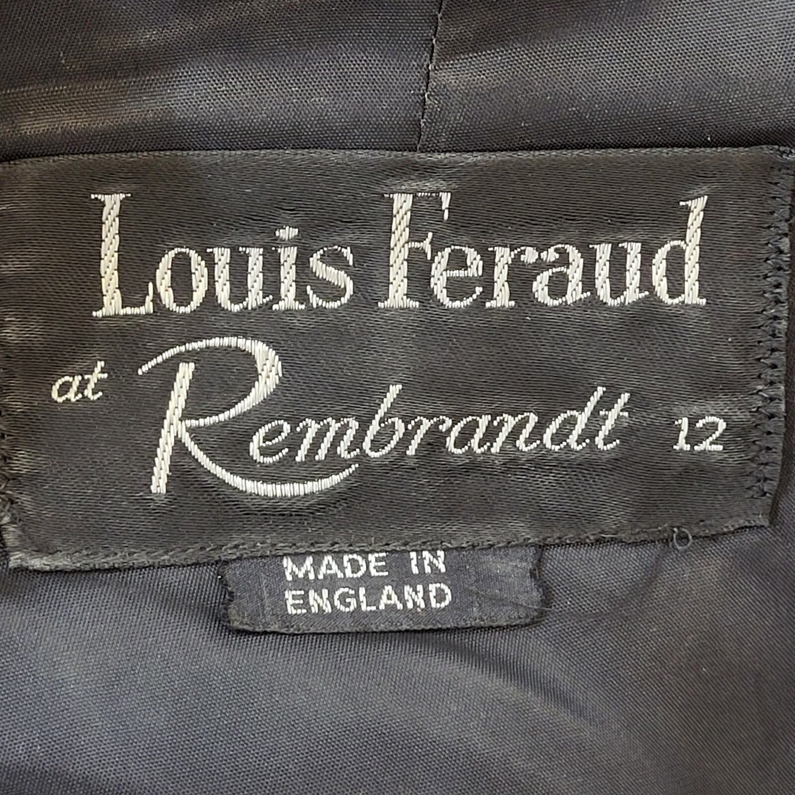 Louis Feraud  60's Vintage Black Long Sleeve Dress Womens Dress UK 12