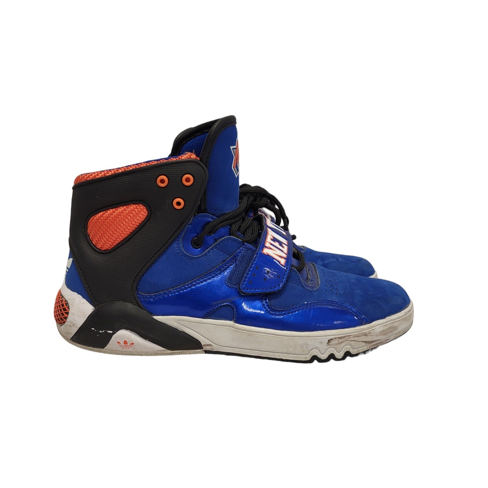 Adidas New York Knicks Blue HI Top Leather Men's Trainers Uk 6.5