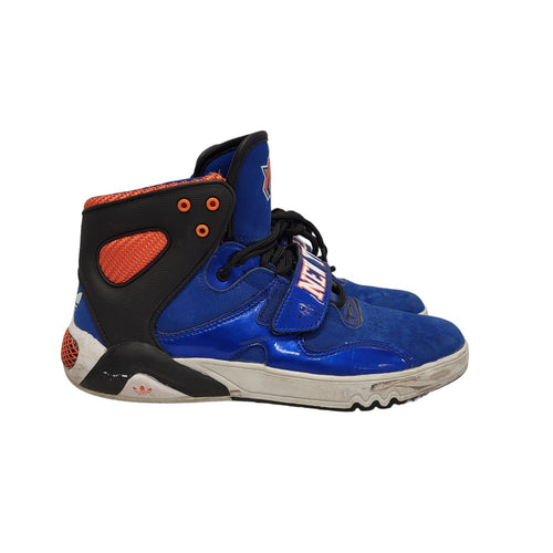 Adidas New York Knicks Blue HI Top Leather Men's Trainers Uk 6.5