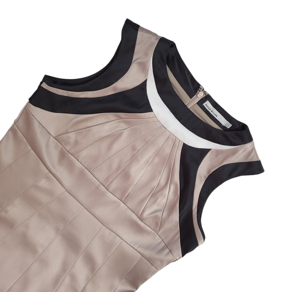 Karen Millen Purple & Black Sleeveless Dress UK Women's Size 12