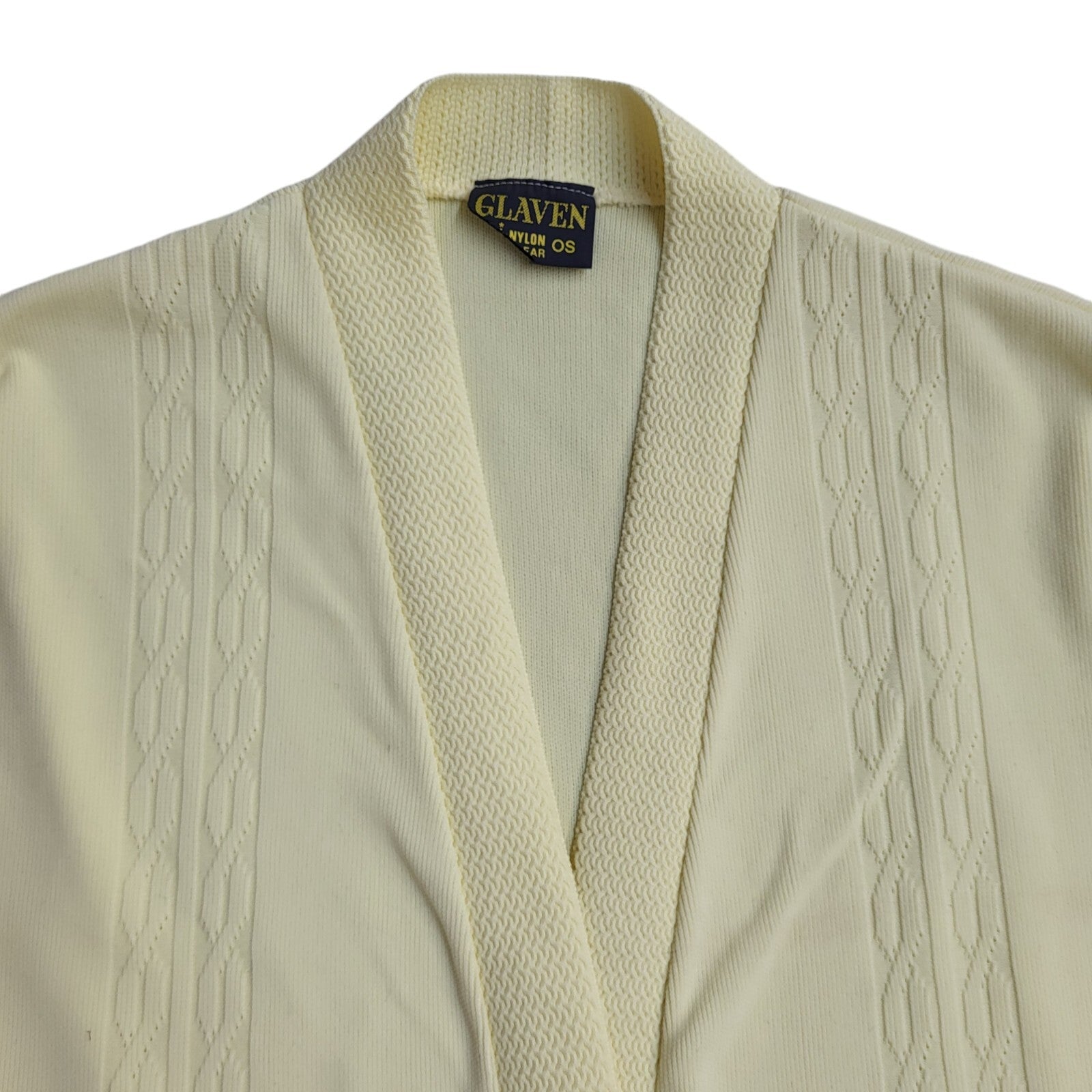 Glaven  80s Vintage Yellow Button Up Cardigan UK Women's Size 16