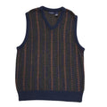 Van Heusen Vintage 80's Green Blue Knit Acrylic Jumper Tank Top Men's Size XL