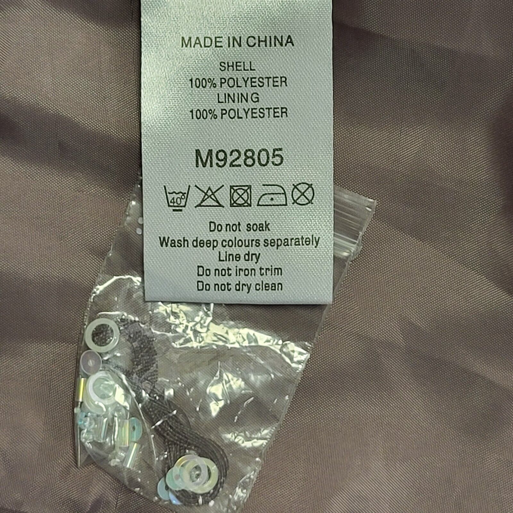 Next Y2K Mauve Party Top Womens UK Size 10