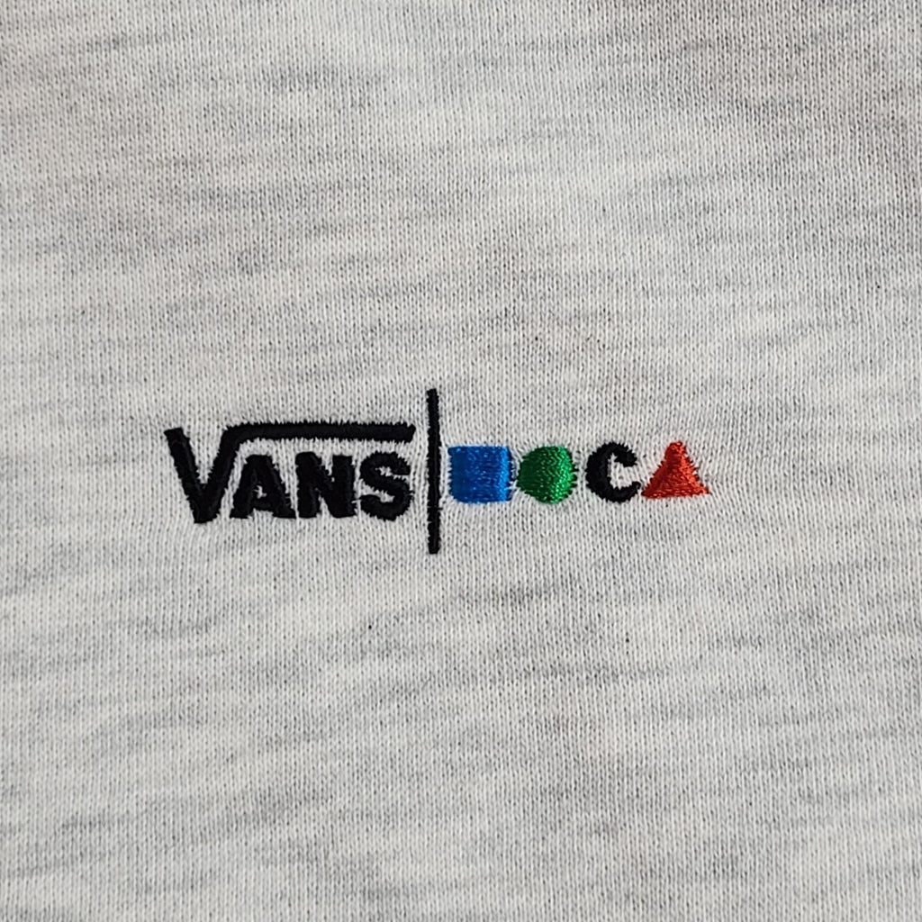 Vans Jumper  Vintage Y2k Grey Black Crew Neck UK Men's Size S Bnwt