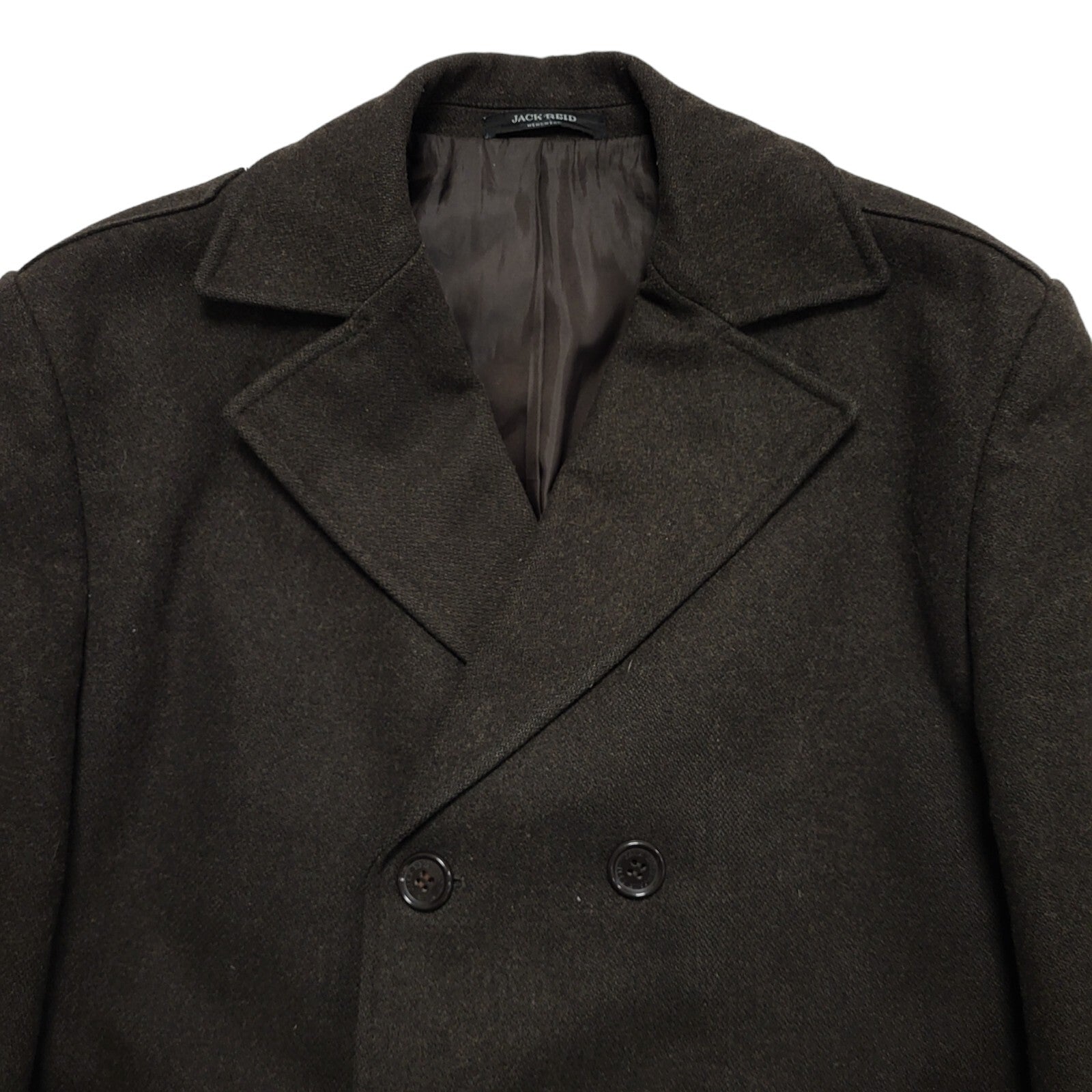 Jack Reid Vintage 90s Wool Brown Overcoat Men's Size Medium