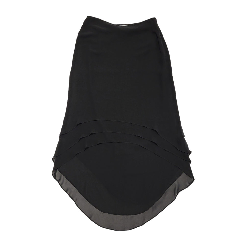 Ribhoff Vintage 80's Black High Low Midi Skirt Women's UK Size 10 W28