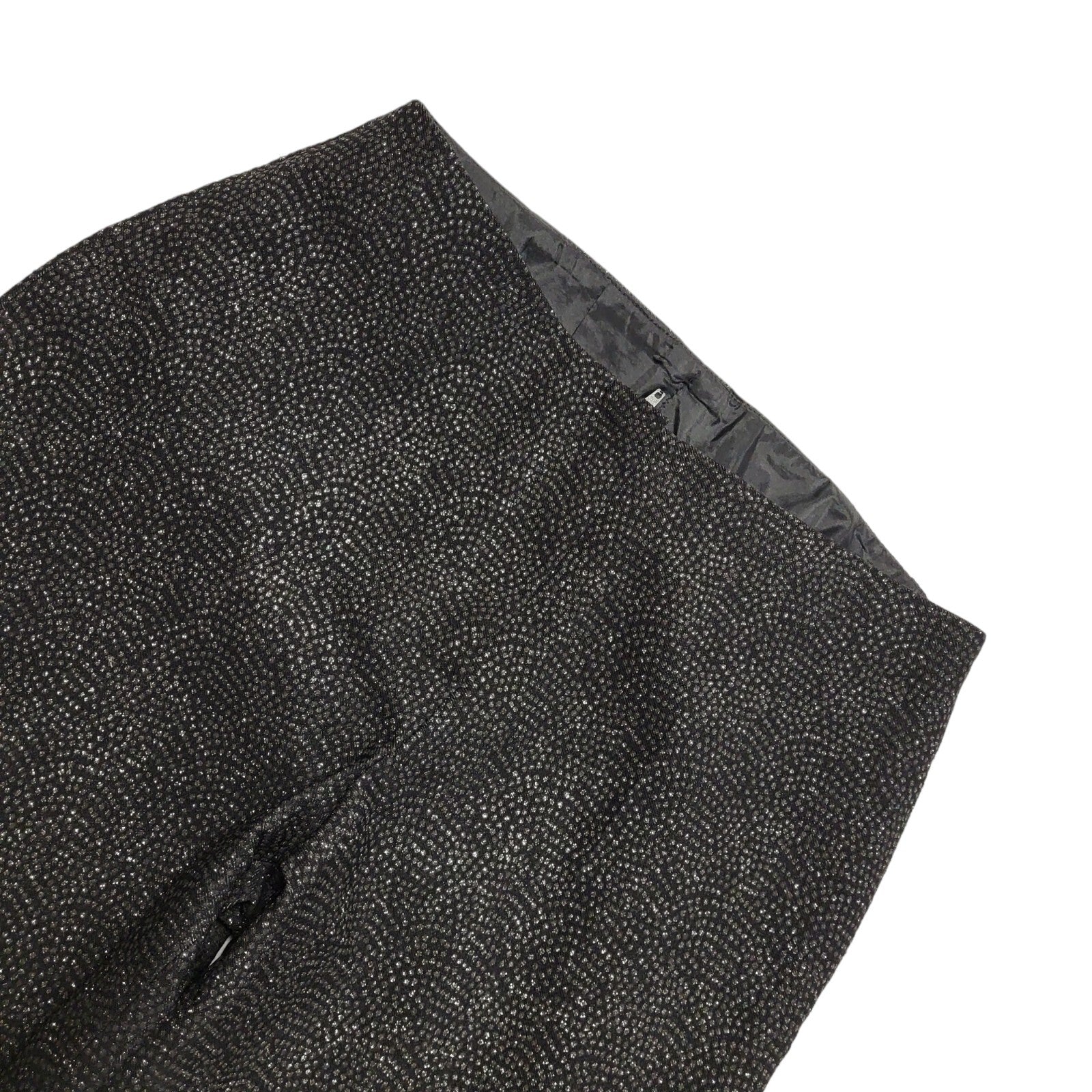 Bay Vintage 80's Black Boot Leg Glitter Trousers Womens UK Size 10 W28 L31