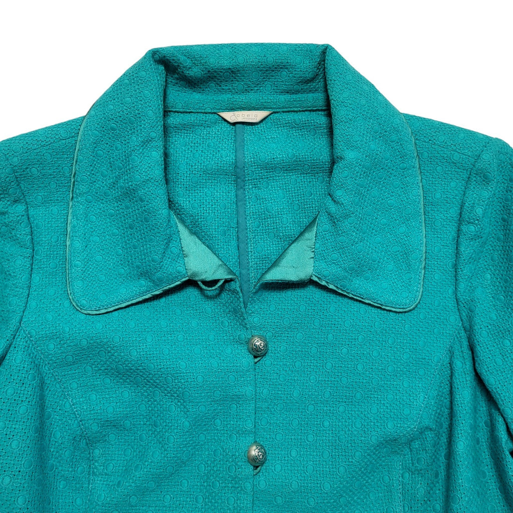 Vintage Green 90s Button Dress Jacket Uk Women's Size 20