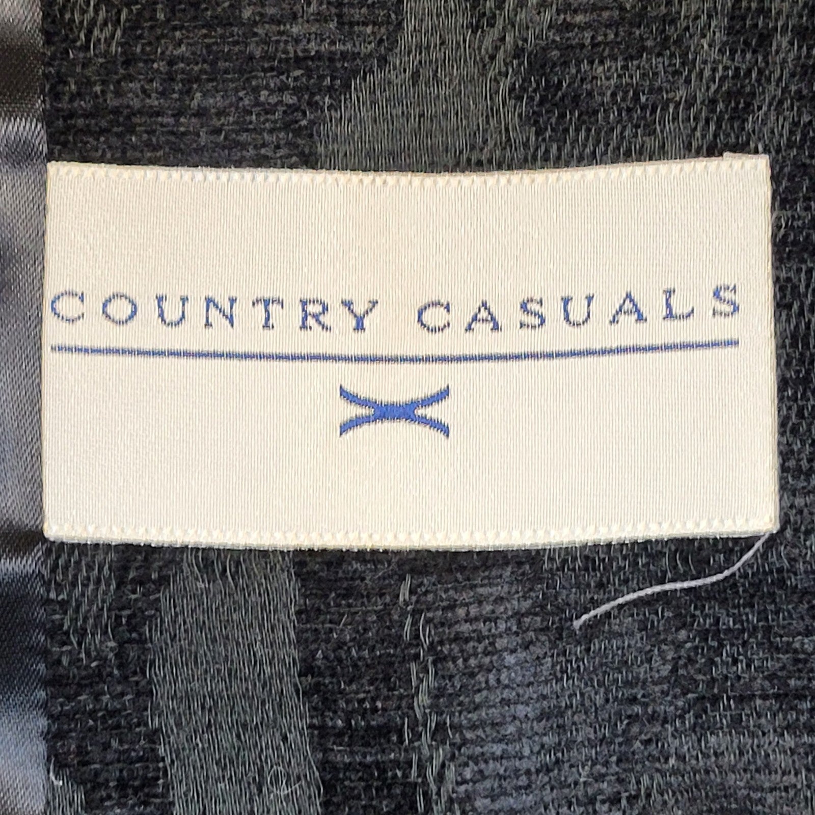 Country Casuals 90s Vintage Black Cotton Button Jacket UK Women's Size 12