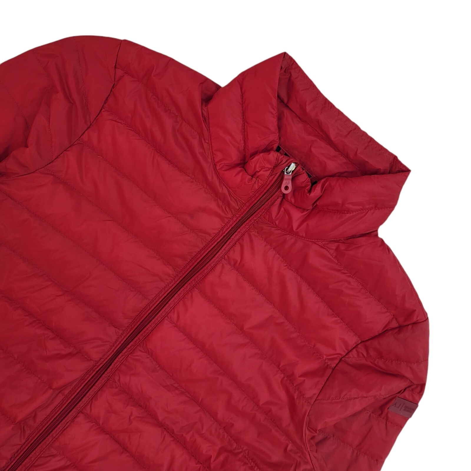 Armani Jeans Vintage Y2k Red Quilted Jacket Uk Men's Size M