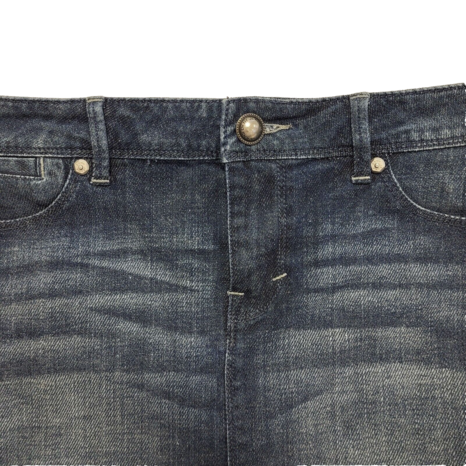 DKNY Vintage 90's Blue Short Denim Skirt Womens UK 12 W30