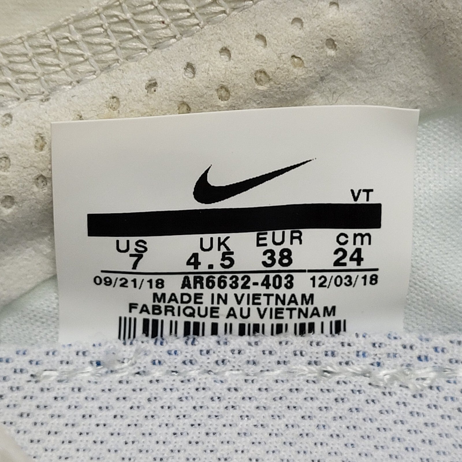 Nike Air Vapormax 2019 Ghost Aqua Women's Trainers Uk 4.5
