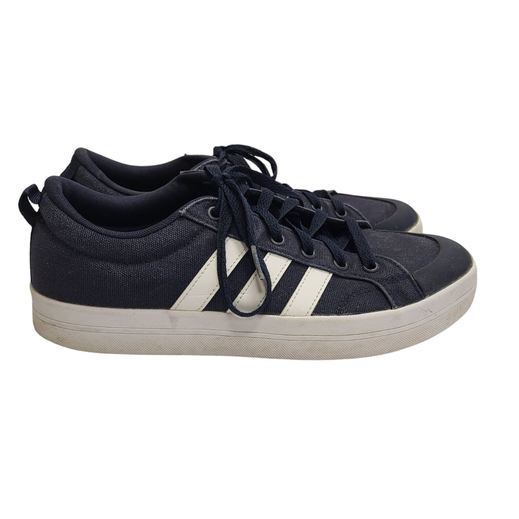 Adidas Bravada Navy Blue & White Lace-Up Trainers Uk Men's Size 8