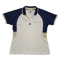 Adidas Vintage 90s White & Blue Collared Polo Shirt Uk Women's Size 14