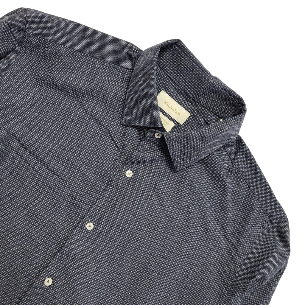 Massimo Dutti Y2K Blue Long Sleeve Formal Shirt Men's Size Large