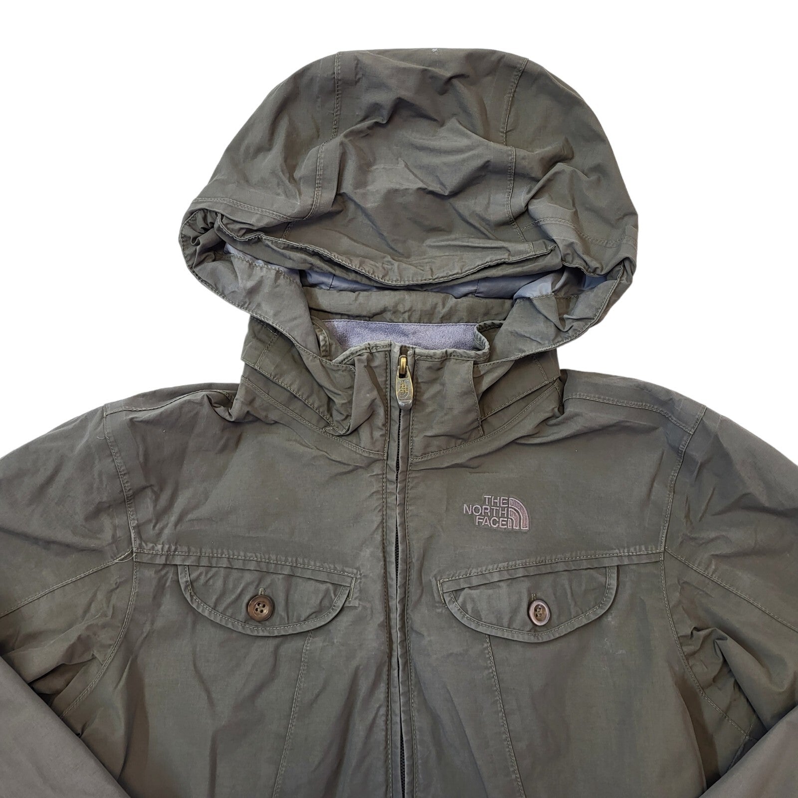 The North Face Hyvent Green Hooded Zip Up Sports Jacket Women's Size M