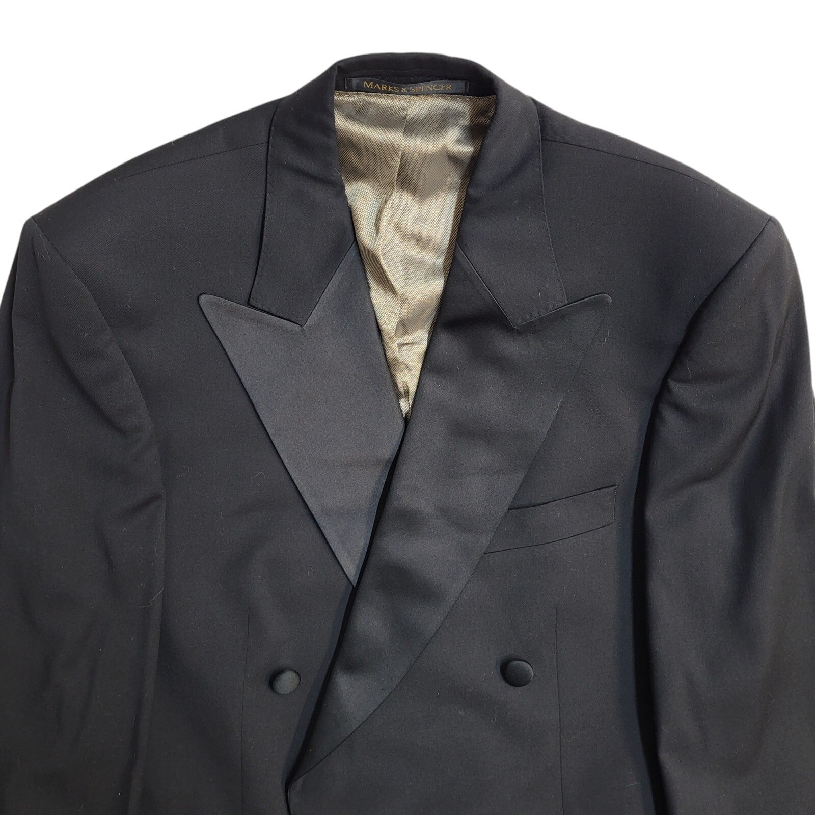 Marks & Spencer Black 90's Blazer Suit Jacket UK Men's Size M 38"