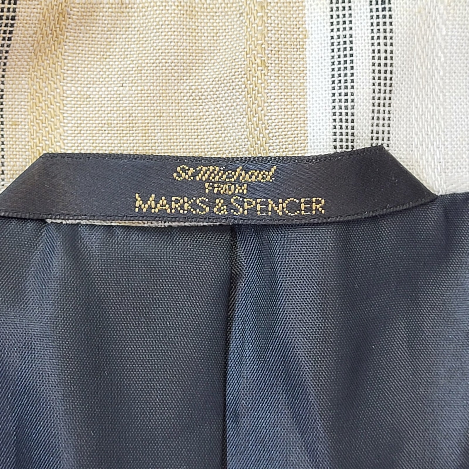 St Michael 90s Vintage Check Short Sleeve Button Up Blazer Women's Size Small