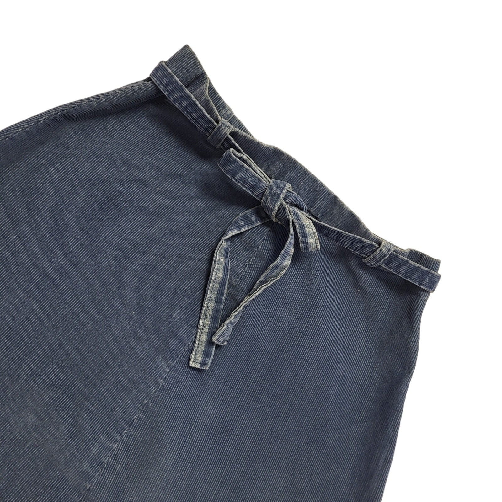 Richwear Vintage 90's Blue Corduroy Midi A-Line Skirt Womens UK 8 W26