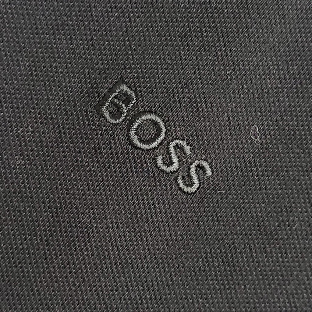 Boss Y2K Vintage Black Long Sleeve Polo Top Shirt Men's Size M