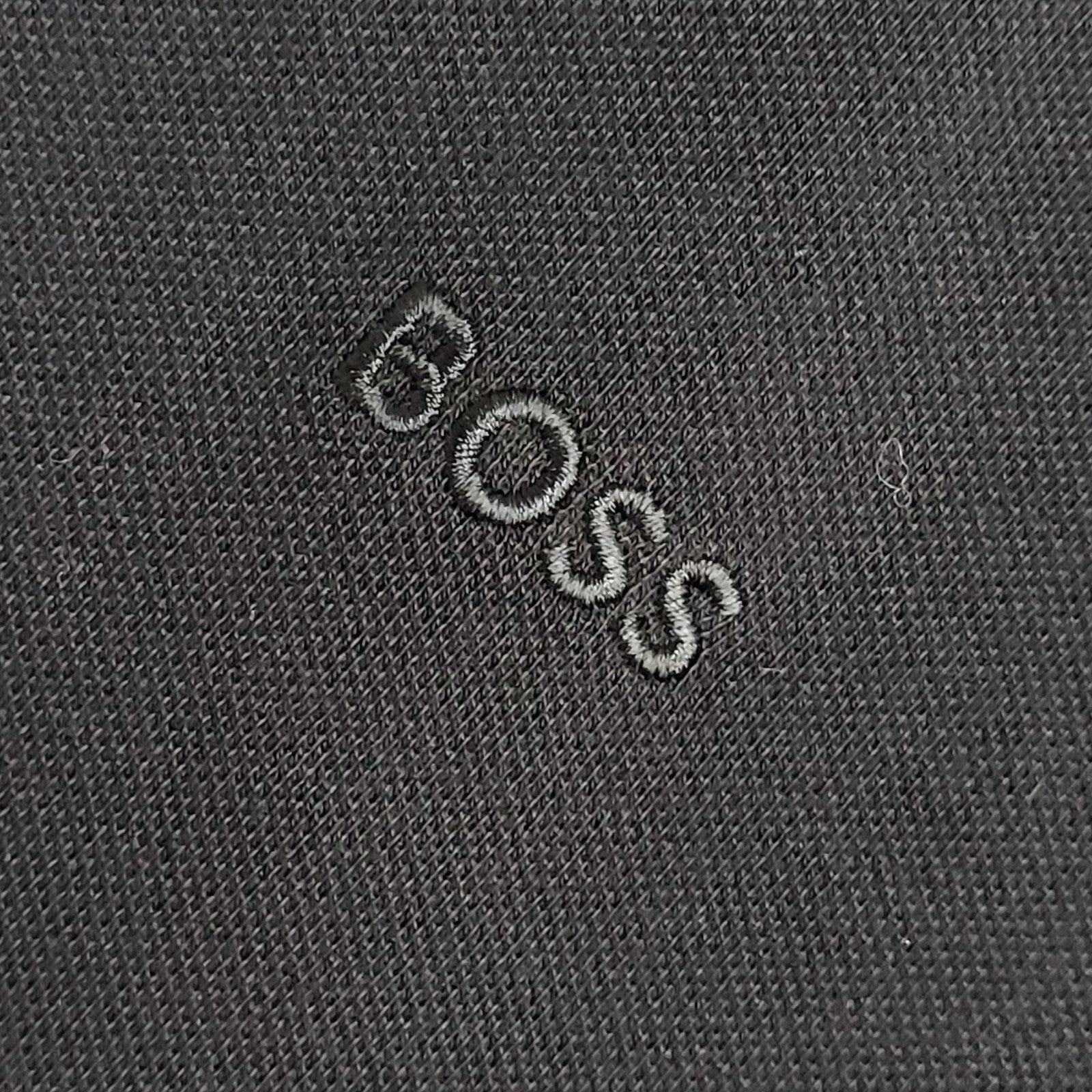 Boss Y2K Vintage Black Long Sleeve Polo Top Shirt Men's Size M