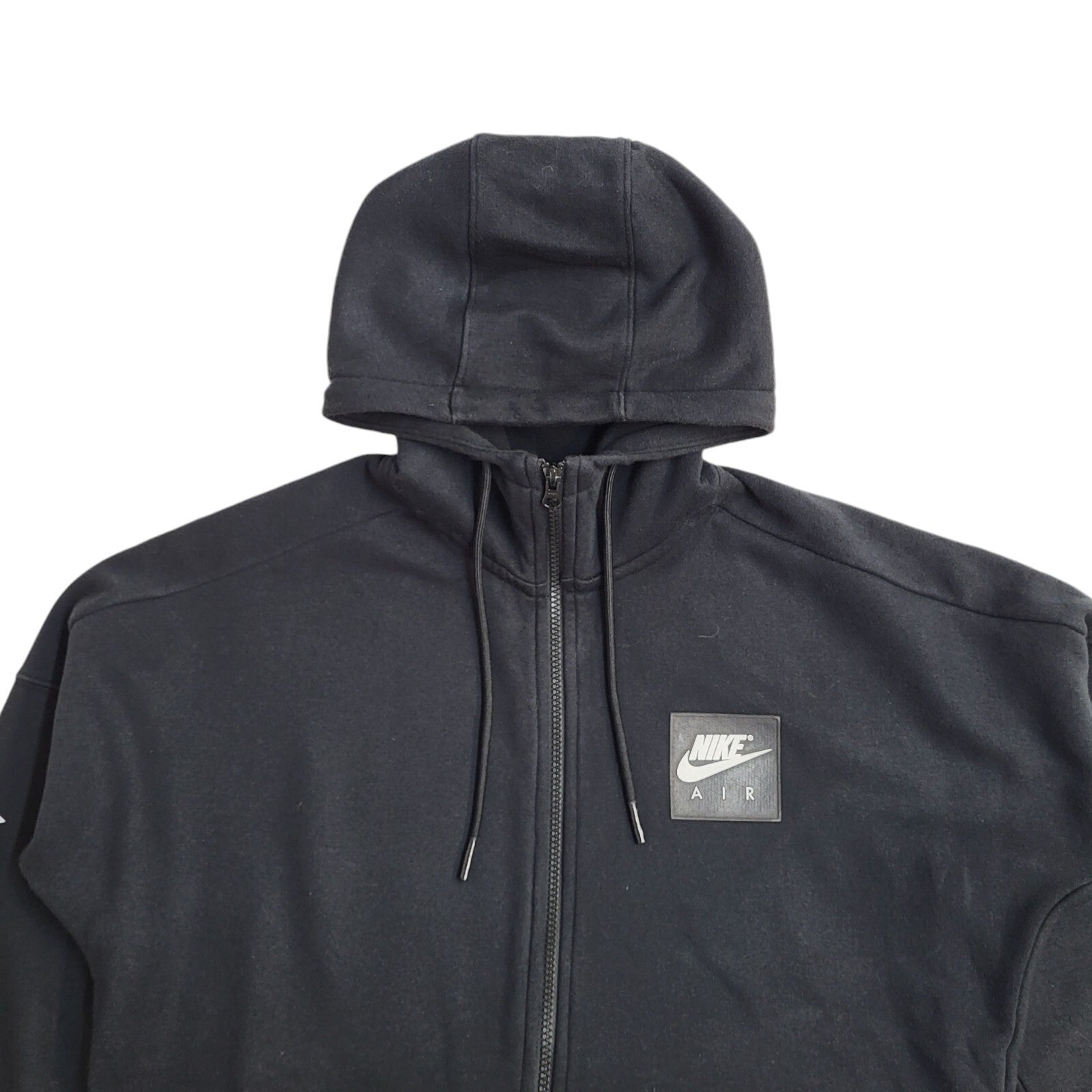 Nike Air Black Y2K Drawstring Full Zip Sports Hoodie UK Men's Size M