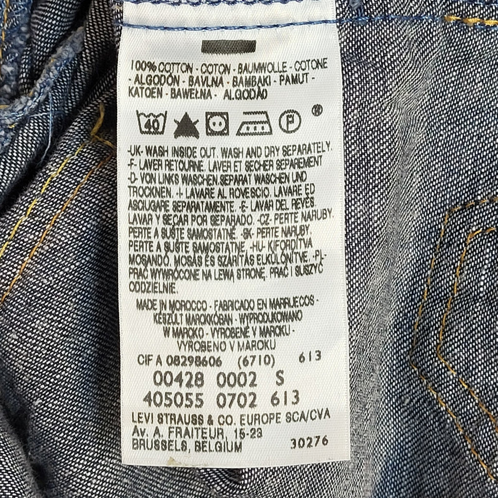 Levi's 90s Dark Blue 3/4 Denim Dungarees Uk Women's Size S 8 W28 L19