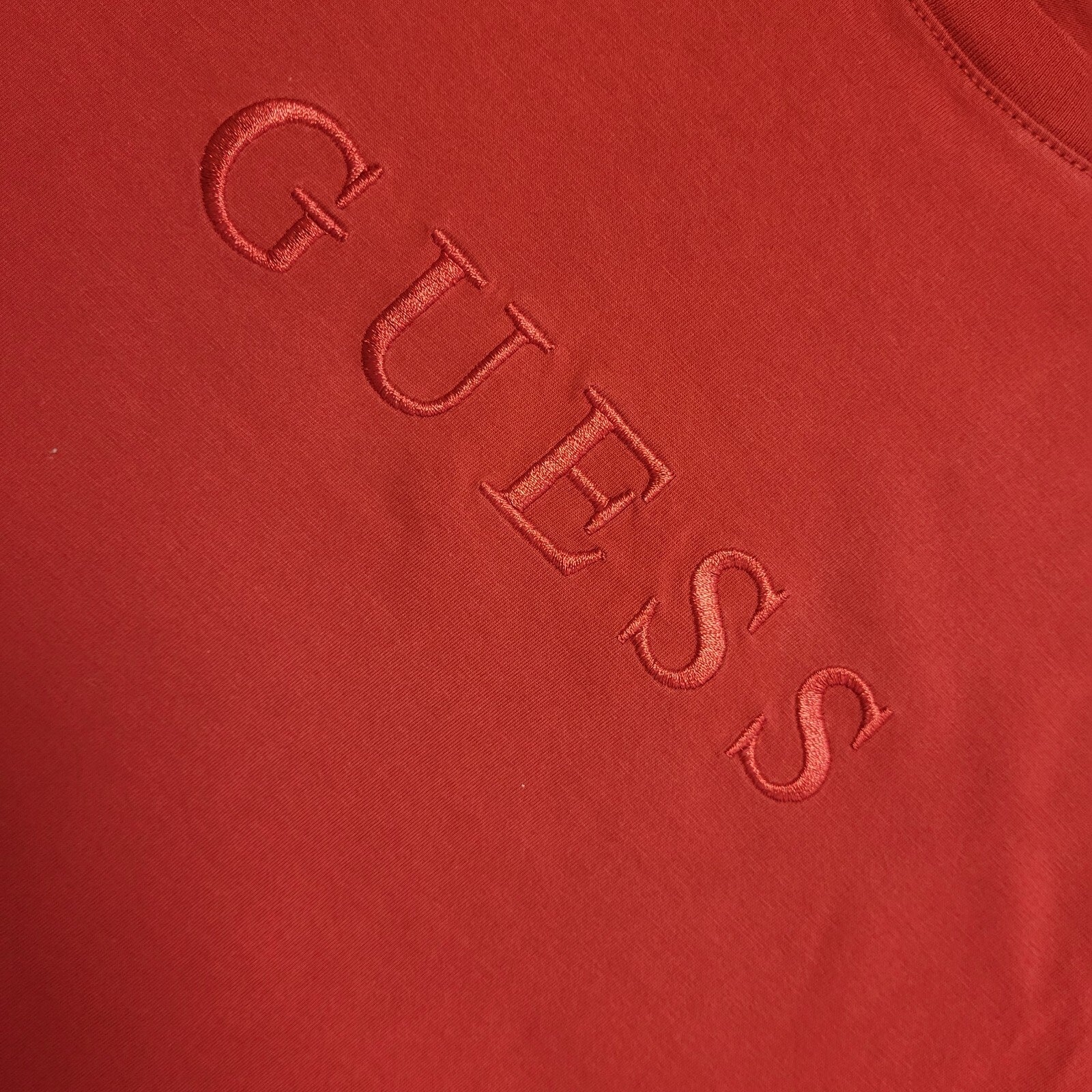 Guess Vintage 90's Red Sports Short Sleeve T-Shirt Mens UK Size L