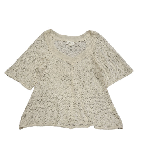 Ann Harvey Vintage 90s Cream Lace Short Sleeve Top Uk Women's Size 16